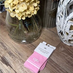 ALO Yoga Pink Crew Socks